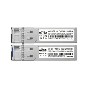 Ethernet kytkintarvike Wi-Tek SFP moduuli - ETHERNET KYTKINTARVIKE WI-TEK SFP-PARI 20KM LC-S SM 10GBPS