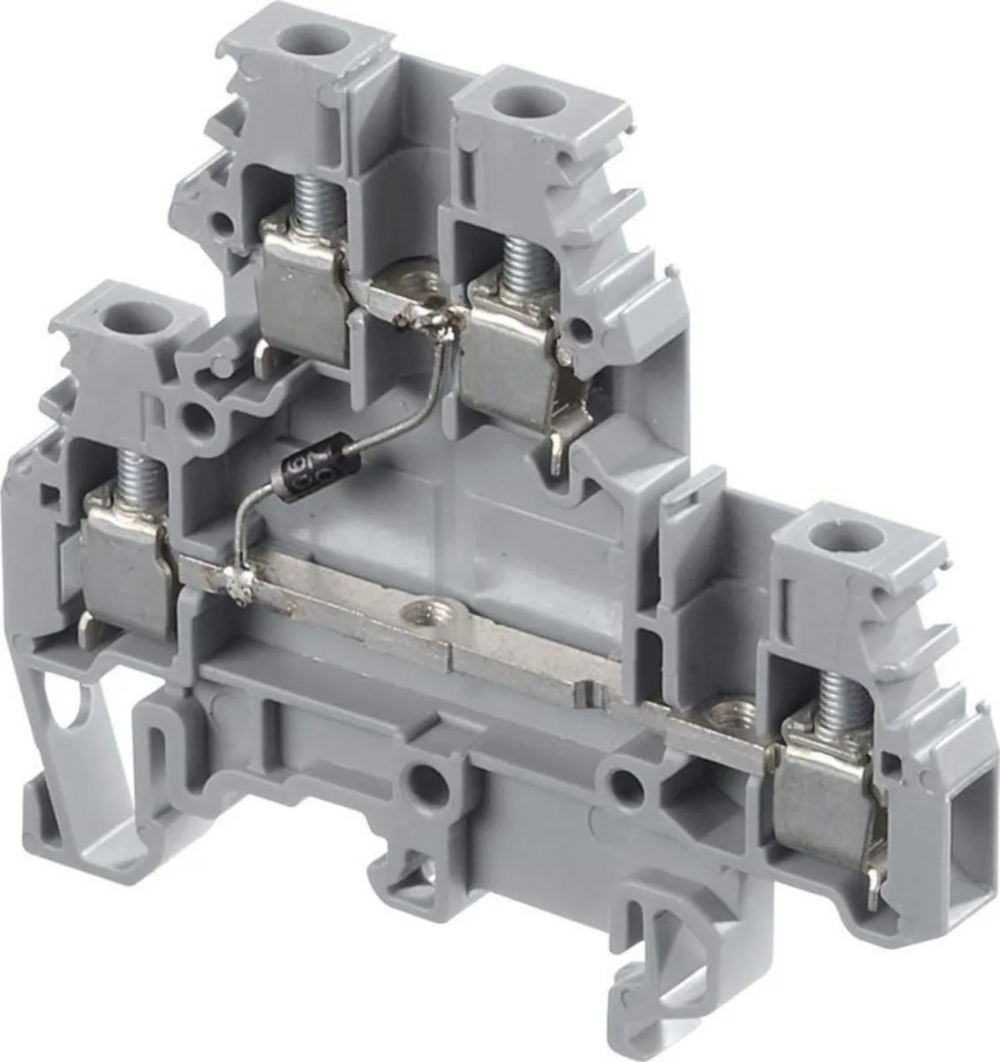 Riviliitin kaksikerros TE / ABB Entrelec -liittimet - RIVILIITIN KAKSIKERROS TE/ABB 6MM, 4MM2, DIODI, KATODI YHD.