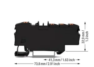 Haaroitusliitin Wago Topjob S - HAAROITUSLIITIN TOPJOB S 1X6(10)MM²/6X1.5(2,5)MM², MUS