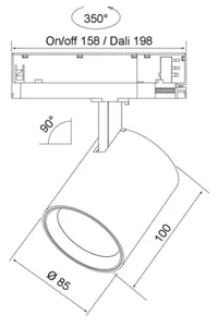 Kohdevalaisin Airam Pro Direct M - KOHDEVALAISIN DIRECT M IP20 2500LM 930 36D DA2 WH