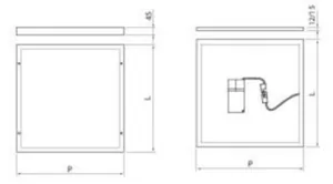 Moduulivalaisin Airam Pro Plateia Q - MODUULIVALAISIN PLATEIA 600X600 IP40 34W/830 ACMP