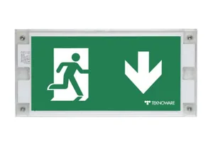 Opastevalaisin Teknoware Solid Exit oikealle/vasemmalle/alas - OPASTEVALAISIN SOLID EXIT TWS3092WA 230 VAC IP65