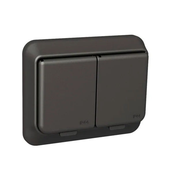 Pistorasia Schneider Electric Exxact 2-osainen kannella IP44 2S/16A/IP44 2X UPJ ANTR