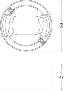 Alasvalo Ledvance Downlight Eco - ALASVALO LEDVANCE DL IP44 DN90 FRAME
