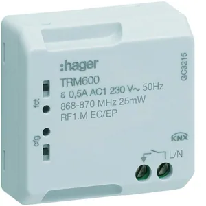 Lähtöyksikkö KNX Hager Quicklink - LÄHTÖYKSIKKÖ KNX QUICKLINK TRM600 0,5A 230V UPPO