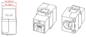 Liitin-CAT6a Laatuantenni LA-CAT - LIITIN-CAT6A LA-CAT RJ45 KEYSTONE LIITIN CAT6A STP