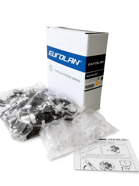 Liitinyksikkö Eurolan Cat6 UTP Keystone VALKOINEN PK100