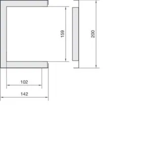 Palosuojakanava Hager Tehalit.FWK - PALOSUOJAKANAVA TEHALIT.FWK FWK3E E30 FE 102X159X1000 LVA