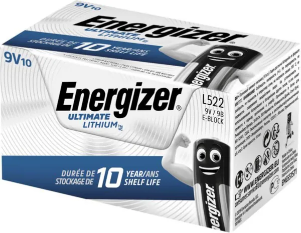 Paristo lithium Energizer Ultimate 9V B2B 10-PAK