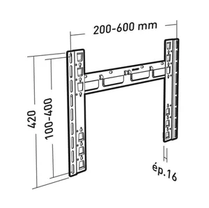 Seinäteline Erard APPLIK - SEINÄTELINE ERARD KIINTEÄ 40-85"