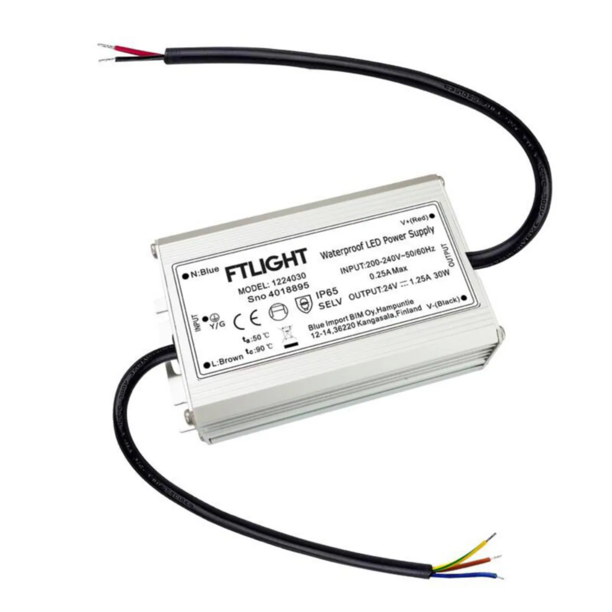 Elektroninen liitäntälaite FTLight IP65 24V, 30W