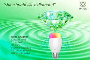 LED-filamenttilamppu Finnsat WOOX WiFi LED - HEHKULAMPPU WOOX WIFI LED DIAMOND RGB+CCT E27