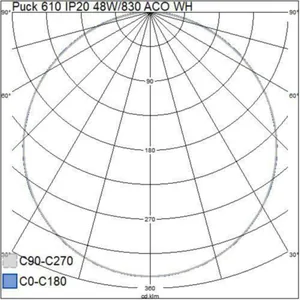 Pinta-/ripustusvalaisin Airam Puck - PINTA-/RIPUSTUSVALAISIN PUCK 610 IP20 48W/830 ACO WH