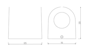 Seinä/kattovalaisin ulko FTLight Diva - SEINÄ/KATTOVALAISIN ULKO DIVA 2X5W LED MUSTA 3K