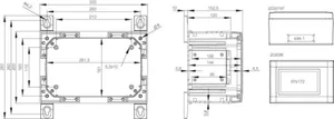 Asennuskotelo PC Fibox 203015 Arca IEC - ASENNUSKOTELO PC FIBOX ARCA 203015 200x300x150mm IP66 HA
