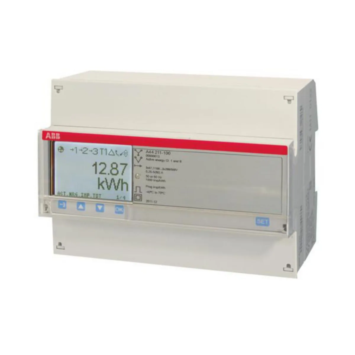 Energiamittari ABB EQ 3-VAIHE, 6A 500VAC, MID
