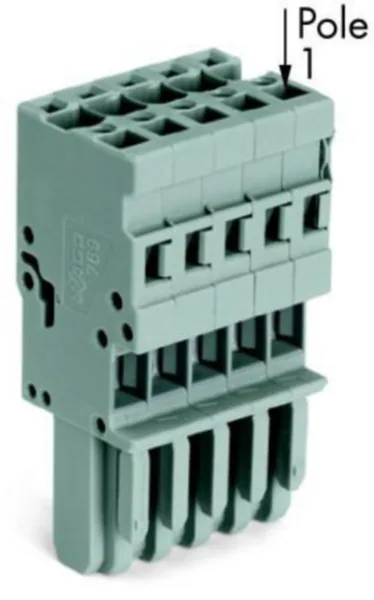 Pistoliitin Wago X-COM 6-NAP, 0.08-4MM2,NAARASLIITIN