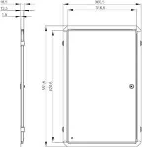 Sisäovipaneeli Fibox RST ARCA - SISÄOVIPANEELI RST FIBOX ARCA IDS 6040 KOKO: 600x400x210mm
