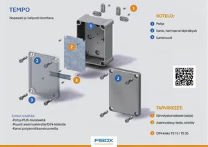 Asennuskotelo ABS Fibox Tempo 2924 - ASENNUSKOTELO ABS FIBOX TA292411