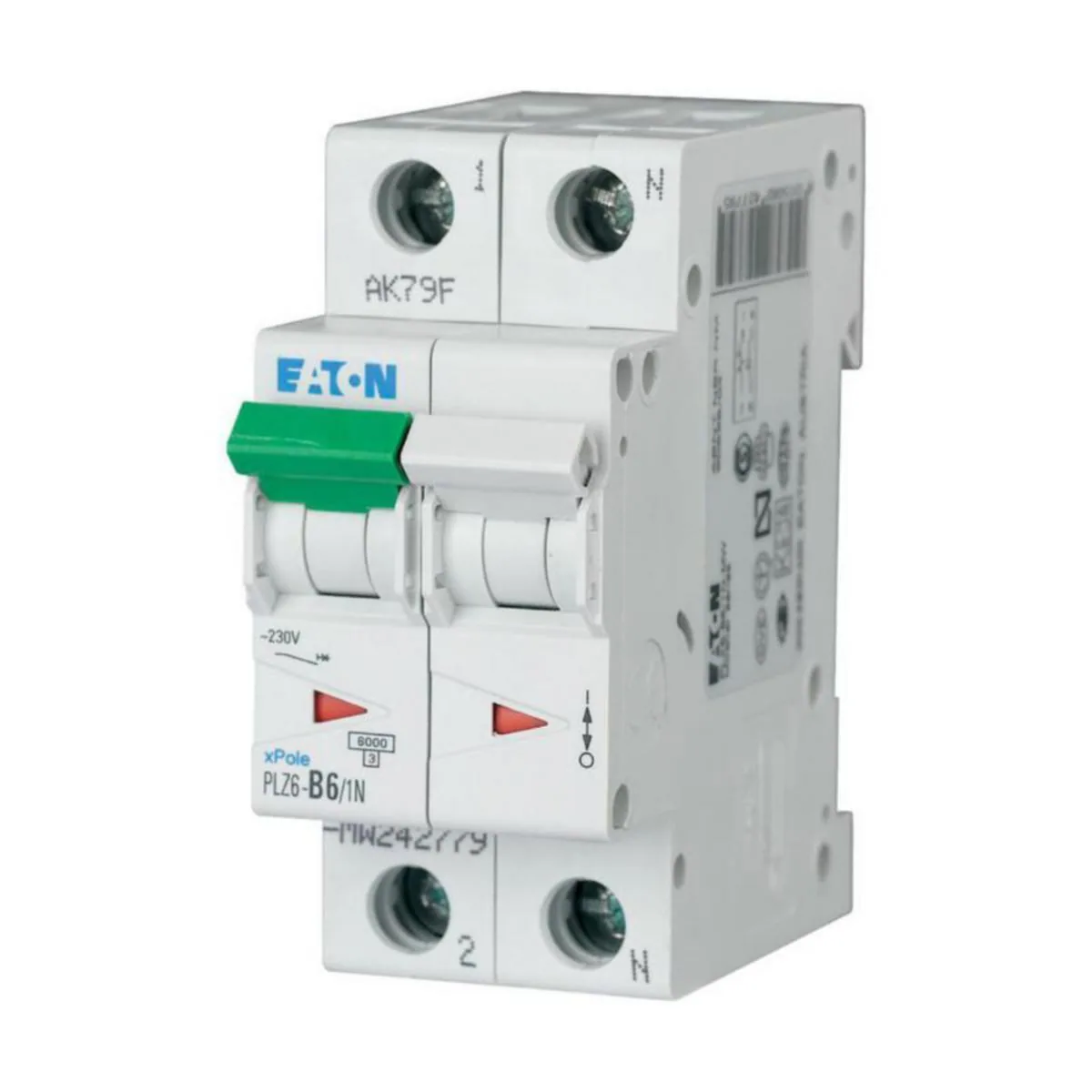 Johdonsuojakatkaisija Eaton Xpole PLZ6-D6/1N-MW
