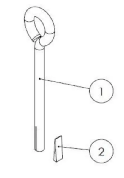 Extension for rock eye bolt