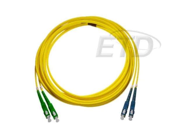 Kytkentäkaapeli-kuitu ETD 2SC/APC - 2SC/UPC SM 10 M OVAL