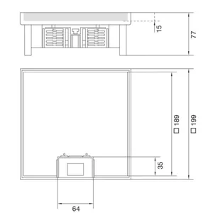 Lattiarasia Hager electraplan.VE-EE EKQ060 RST - LATTIARASIA ELECTRAPLAN.VE-EE EKQ060 RST 200X200 KL 15MM