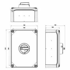 Turvakytkin väännin Katko IsoSafe KUM - TURVAKYTKIN VÄÄNNIN KUM 3X80A 400V 45KW