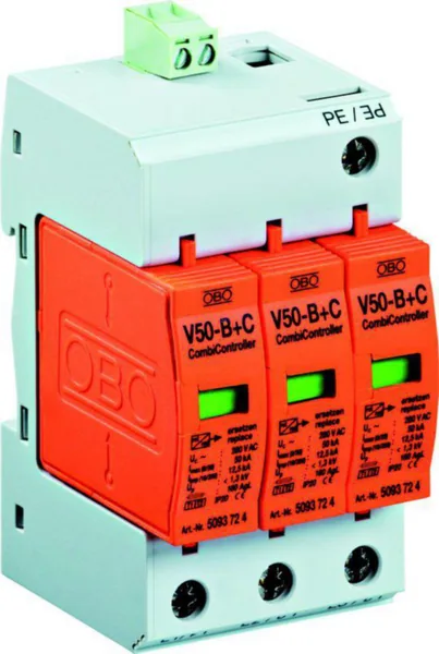 Ylijännitesuoja PJ-verkko OBO TBS V50-B+C 3+FS280, YHDISTELMÄ