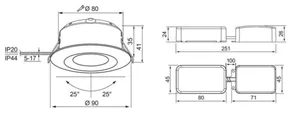 Alasvalo Airam Compact Tilt - ALASVALO COMPACT TILT IP44 7W/830 36D DIM ACC WH