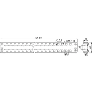 Asennuskisko Schneider Electric Universal Enclosures - KESKUKSEN LISÄTARV UNIVERSAL E AS.KISKOT 2KPL 2RIVI LEV 800MM