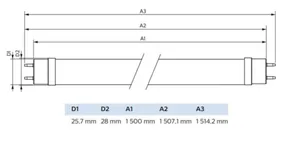 LED-valoputki T8 Philips Master LEDtube - LED-VALOPUTKI T8 MASTER LED T8 L1500 840 4100LM 22W UE B