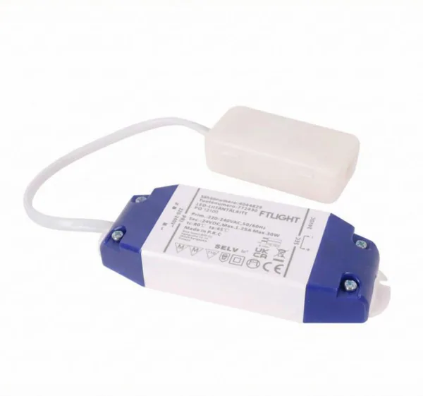 Elektroninen liitäntälaite FTLight kytkentäboksilla 30W 24V IP20