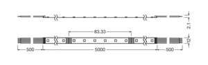 Valoprofiili/-nauha Ledvance LEDStrip Performance - VALOPROFIILI/-NAUHA LEDVANCE LS PFM 1000/RGBW/927/5