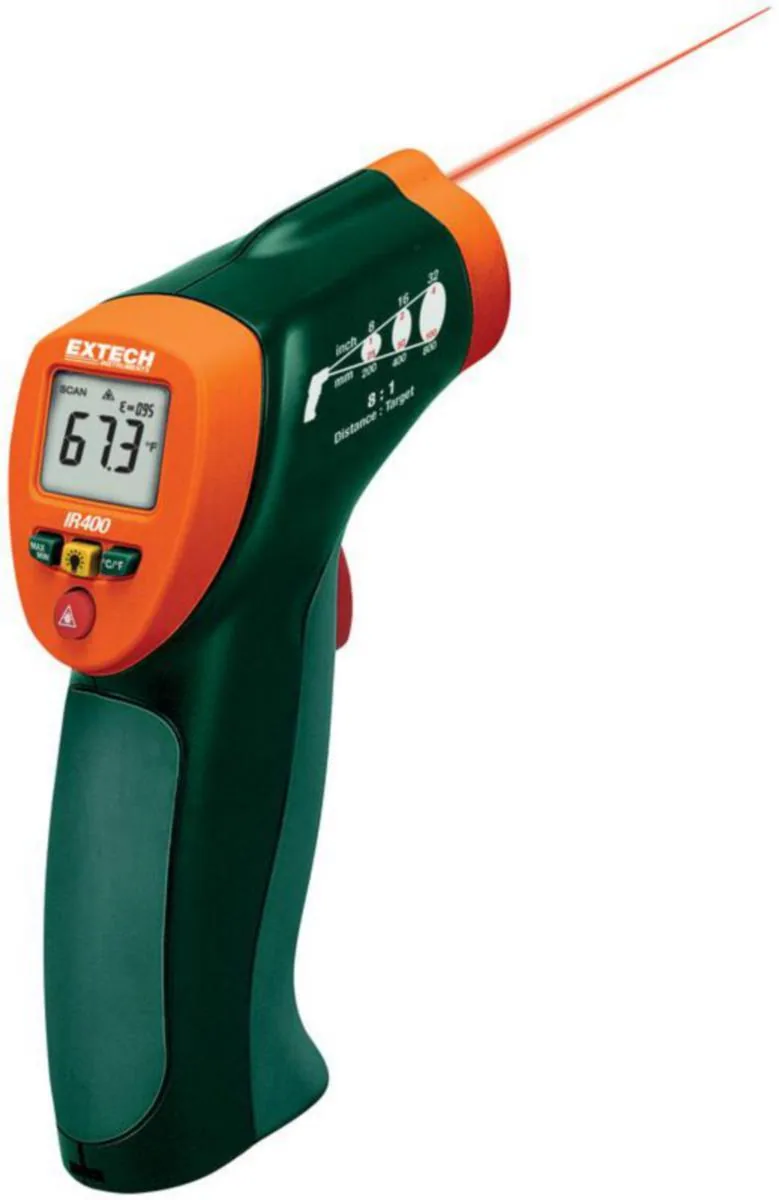 Infrapunalämpömittari IR400 Extech - INFRAPUNALÄMPÖMITTARI EXTECH 8:1 (-20-+332C)