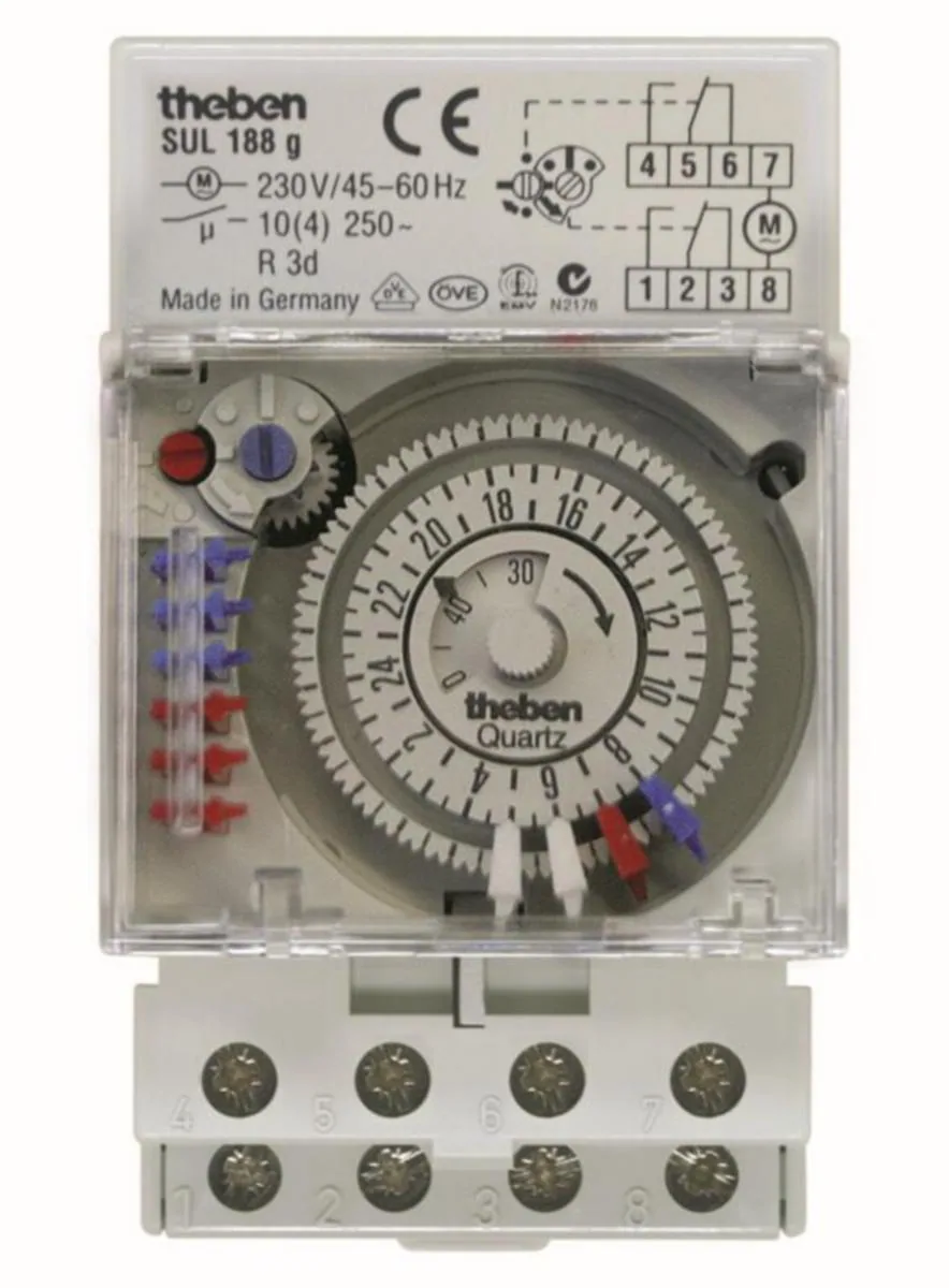 Kellokytkin analoginen Theben SUL 188 G - KELLOKYTKIN MEKAANINEN THEBEN SUL188 G