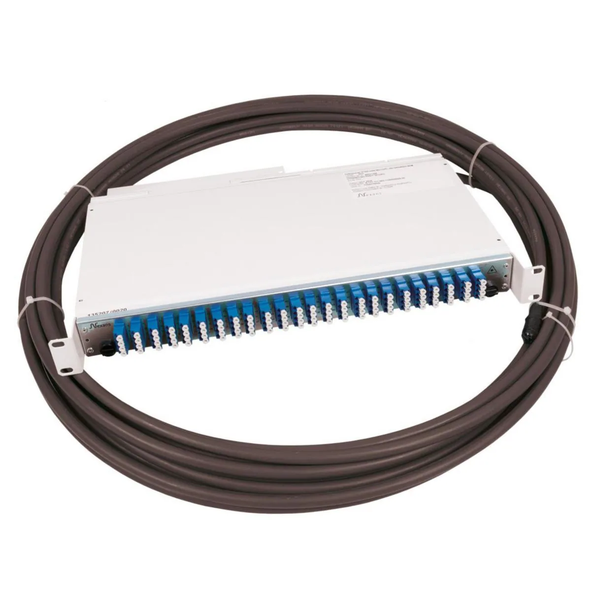 Kuitupaneeli 19" esikytketty Nexans - PANEELI-ESIKYTKETTY NEXANS 19"1U 96SM LC/UPC FZOMU-SD 50M