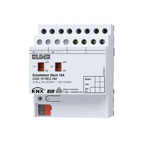 Lähtöyksikkö KNX Ensto Jung KYTKINYKSIKKÖ 2X16A