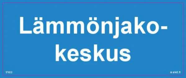Merkintätarra Malkit Kiinteistö LÄMMÖNJAKOKESKUS 200X80