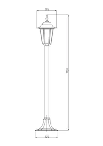 Pihapiirivalaisin Airam Kartano Bollard - PIHAPIIRIVAL KARTANO BOLLARD IP44 E27 GLC WH