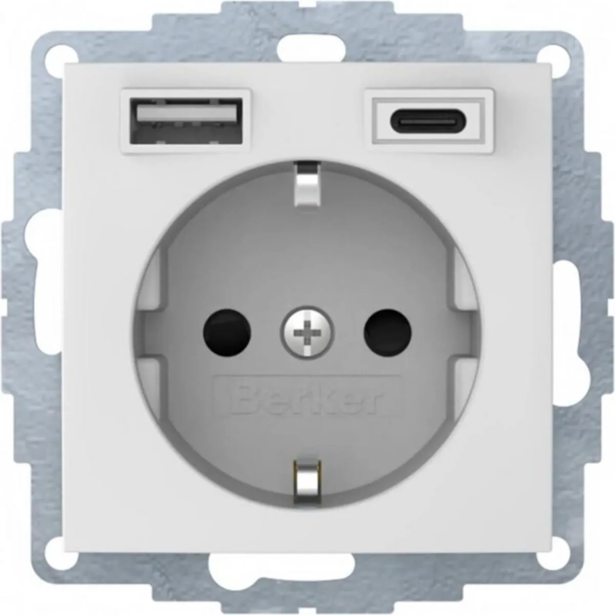 Pistorasia Hager Schuko/USB - PISTORASIA S.1 1S/16A/IP20 USB A+C UKJ VAL