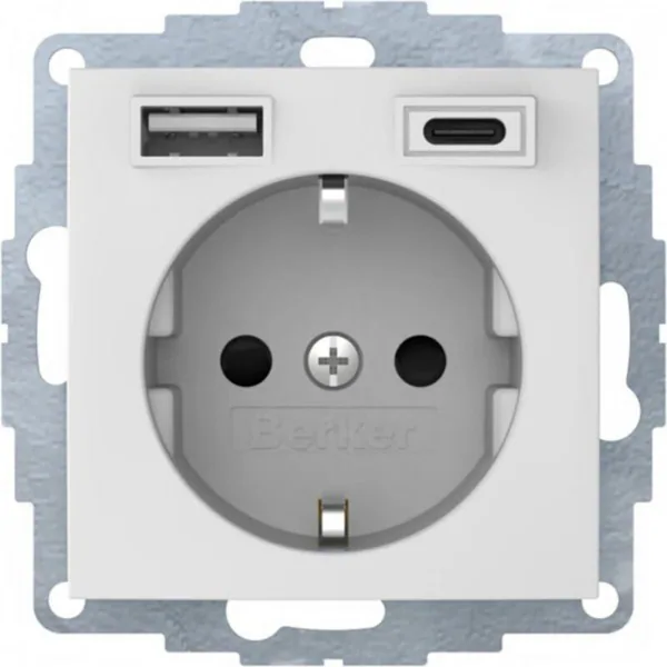 Pistorasia Hager Schuko/USB S.1 1S/16A/IP20 USB A+C UKJ VAL