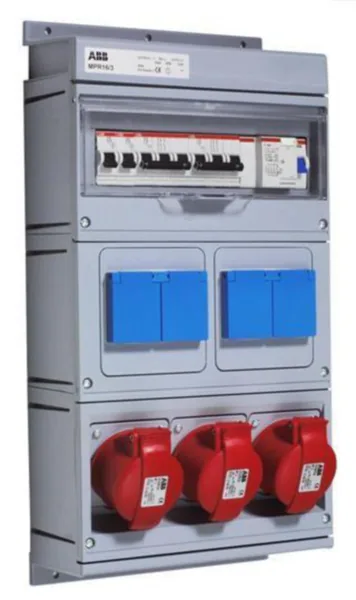 Pistorasiakeskus Amphenol Modular combi Muovikotelo, 16A, IP44, PLASTIC, SIZE 250X4