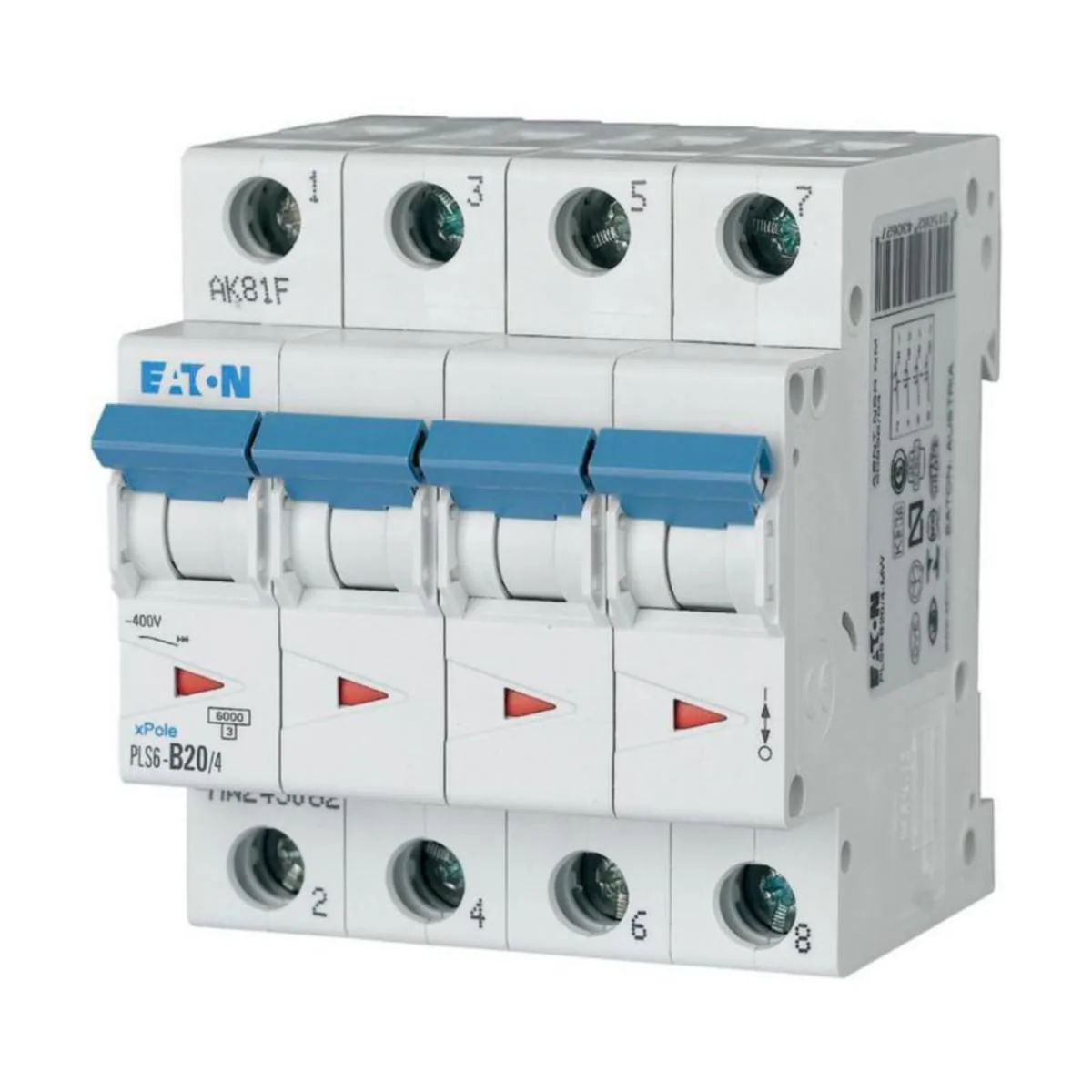 Johdonsuojakatkaisija Eaton Xpole PLS6-C20/3N-MW