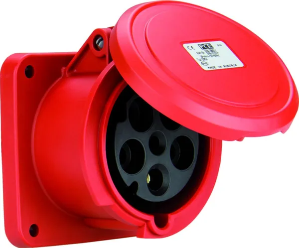 Kojepistorasia PCE IP44/IP67 3352-6 63A 5P 400V IP44