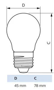Pienkupulamppu Philips CorePro - PIENKUPULAMPPU COREPRO ND 6.5-60W E27 827 CL G806LM