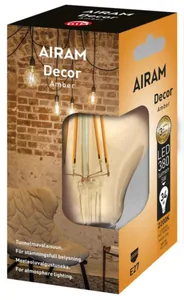 LED-lamppu Airam Antique - LED-LAMPPU AIRAM FG A60 822 360lm E27 AM