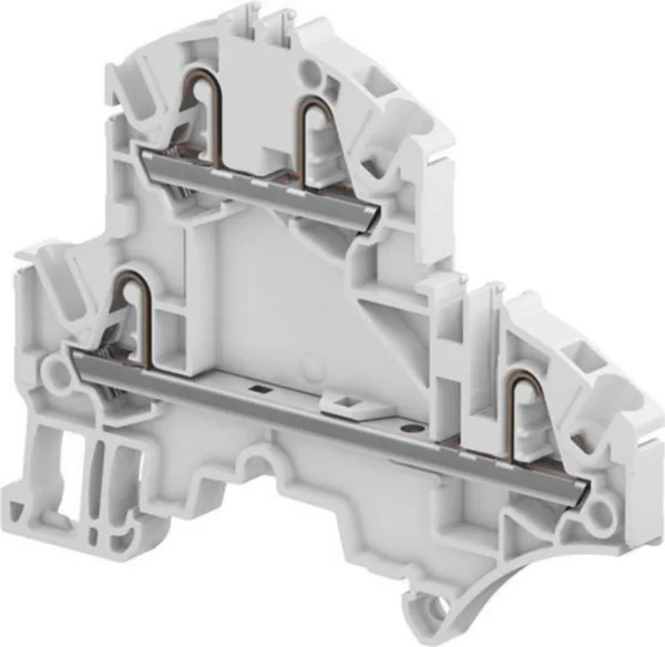 Riviliitin kaksikerros TE / ABB Entrelec -liittimet HARMAA, LEV:5,2MM, JOHTO:2,5MM