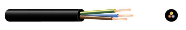 Asennuskaapeli-HF Kajote MSK-HF ECA TAIP. MSK HF 3X0,75S MUSTA R100
