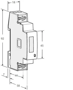 Energiamittari UTU suoramittaus - ENERGIAMITTARI DIN HAGER ECN140D 1V SUORA 40A 1M